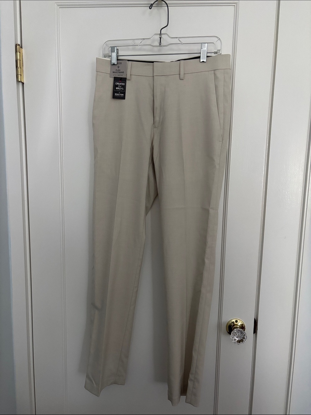 Kenneth Cole Light Beige Dress Pants - Classic Flat Front
